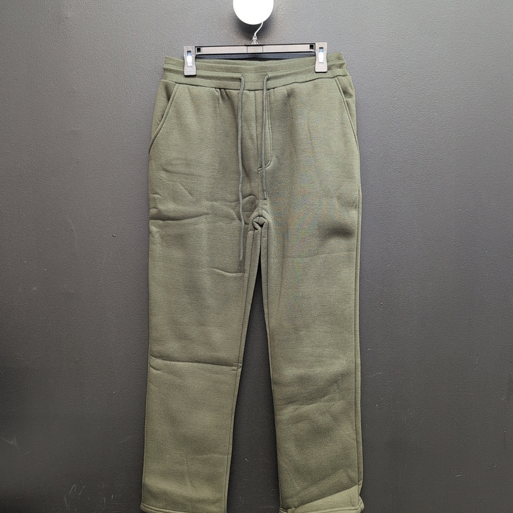 Blue Ice Men's Comfort Fleece Pants Sweatpant Medium Olive Green
